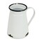 Contemporary Home Living 6.25" White and Blue Solid Cylindrical Jug with Side Handle